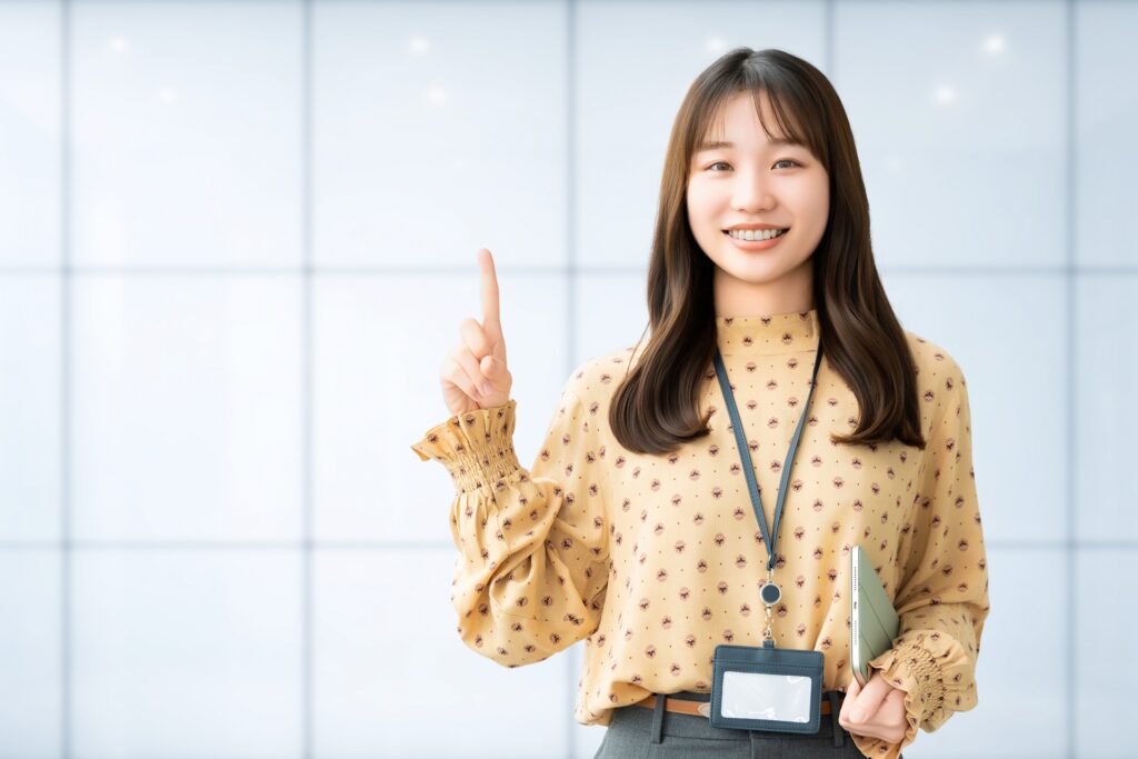 笑顔の女性