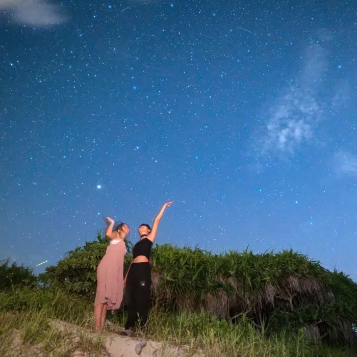 星空を見上げる女性たち
